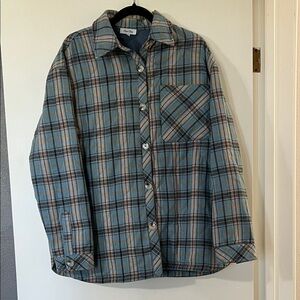 Stylish Women's Plaid Button-Down Shacket